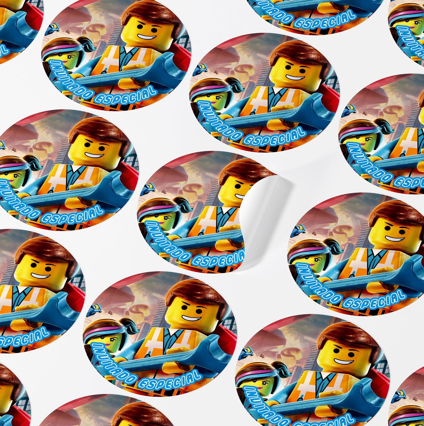 120 Stickers Etiquetas Lego Papel 7cm