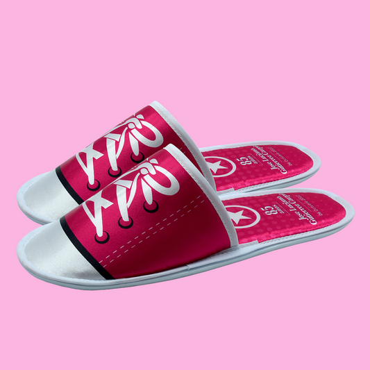 Pantuflas tipo tenis fucsia